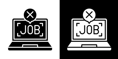 Job  Icon Set White Style Collection