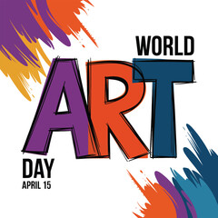 Minimalist World Art Day Vector Design.