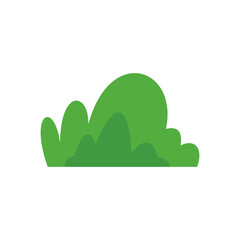 Obraz premium Green Bush Cartoon Vector Illustration Flat Design