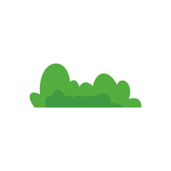 Green Bush Cartoon Vector Illustration Flat Design