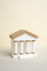 Bank building or university. Finance and education. Choice between money and knowledge. Investment in learning, economic development paths