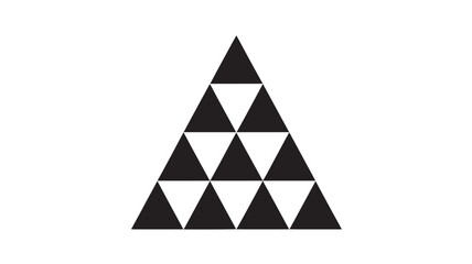 Black And White Triangle Mosaic Pattern Vector Illustration For Graphic Design And Art Concepts On Transparent Background