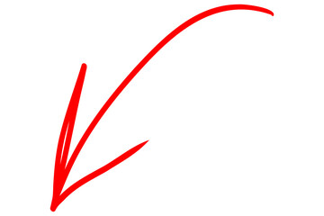 Red arrow curving right