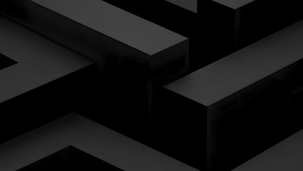 Black Geometric Shapes Abstract Background.