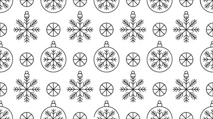 Seamless Metallic Silver Christmas Pattern with Stars, Snowflakes, Bells, and Holiday Ornaments on Light Background