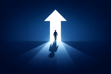 business man with arrow