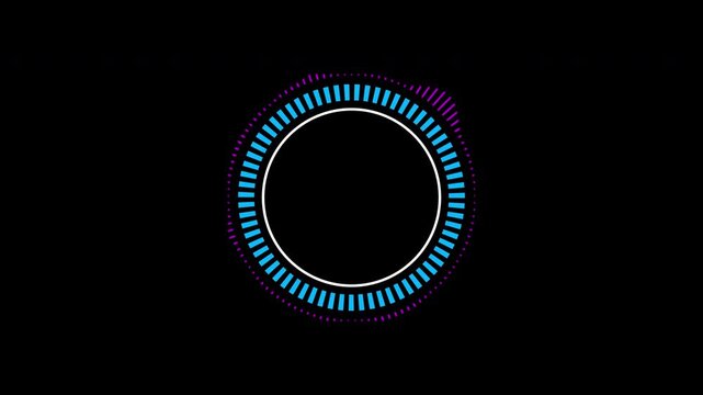 animated audio spectrum on transparent background