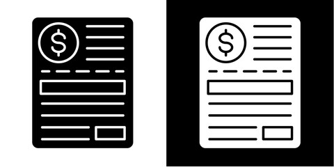 Bank Book Icon Set White Glyph Style Collection