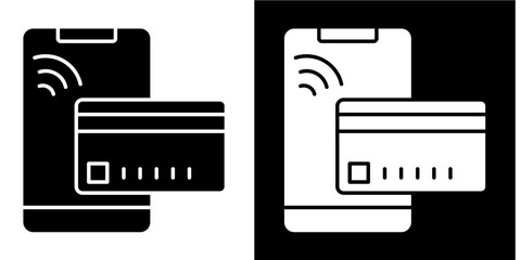 Payment Icon Set White Glyph Style Collection