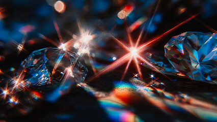 Papier peint avec étoile et effets lumineux