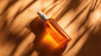 Brown bottle on a textured surface