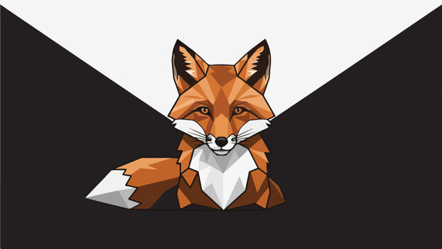 A geometric fox portrait