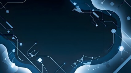 Abstract Blue Background with Network Lines.