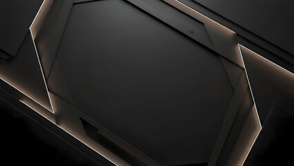 Dark Metallic Surface with Geometric Shapes.