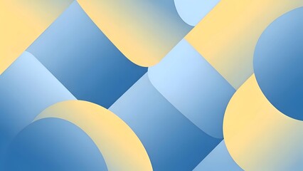 Abstract Blue and Yellow Geometric Shapes.