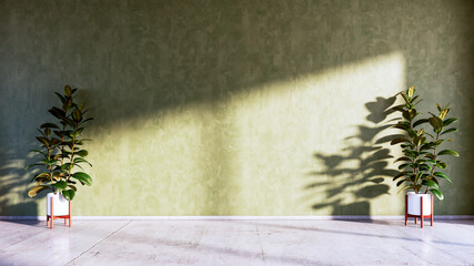 Fototapeta premium Large luxury modern bright interiors Living room mockup illustration 3D rendering image