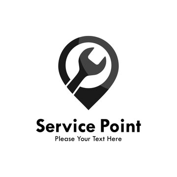 Service point design logo template illustration