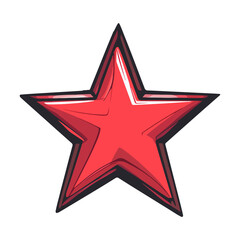 Fototapeta premium red star, labor day, festival, vector, transparent background, star, symbol, shape, icon, shiny, red, celebration, element, object, ornament, sign