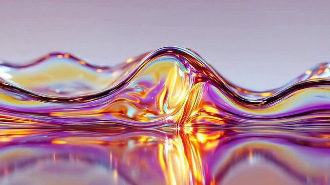 Colorful liquid wave surface