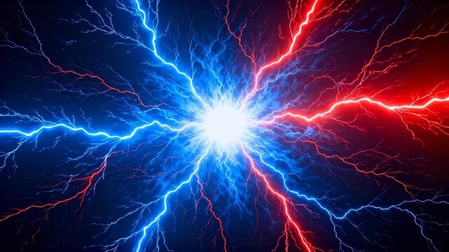 Electricity lightning bolts
