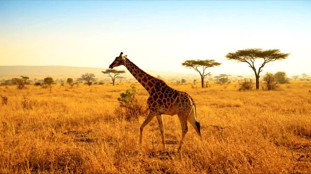 giraffe in the jungle 