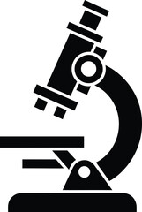 Microscope Icon Science Research Technology Equipment Symbol Vector