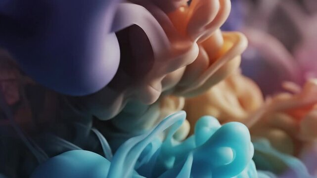 Abstract colorful forms motion graphic design background