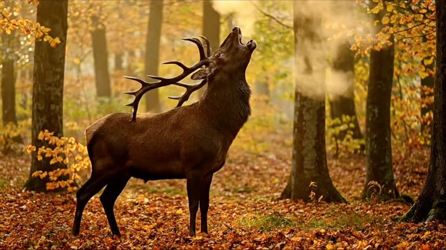 Big deer in the jungle 