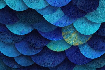 Obraz premium Calm blue scale texture in painterly style for design accents