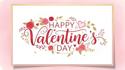 Valentine's day greeting card with floral design