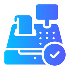 Fototapeta premium cashier gradient icon