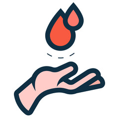 menstruation hand care icon