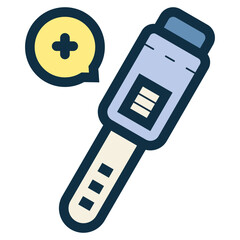 pregnancy test kit with positive symbol icon