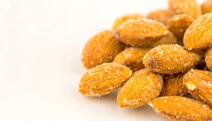 Close-up of salted almonds