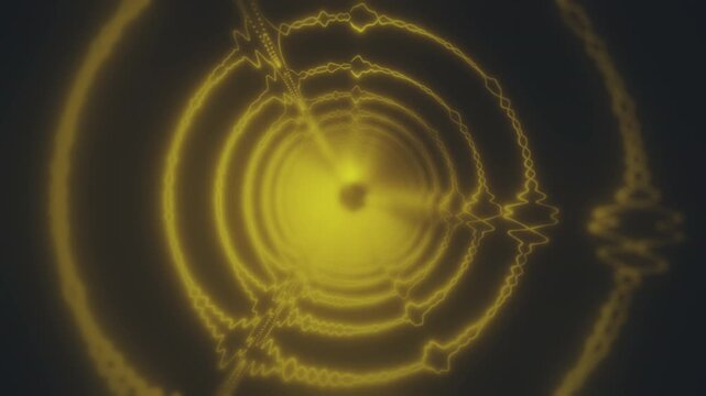 Vibrant yellow audio spectrum animation