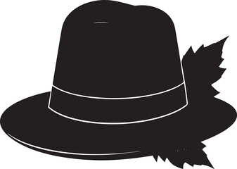  Seasonal Autumn Hat Silhouette Vector Illustration