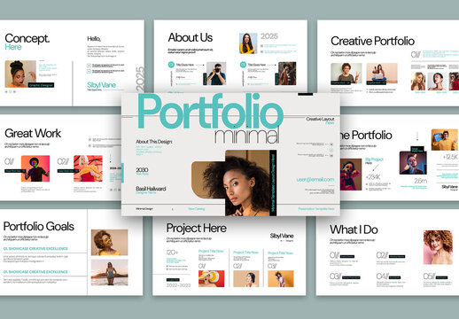 Clean And Minimal Presentation Design Layout