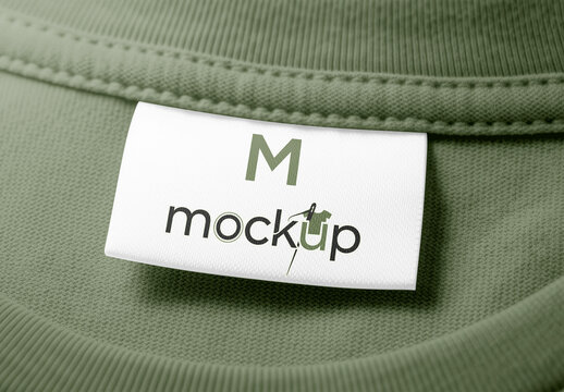 Close Up T Shirt Label Mockup
