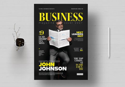 Business Magazine Cover Layout