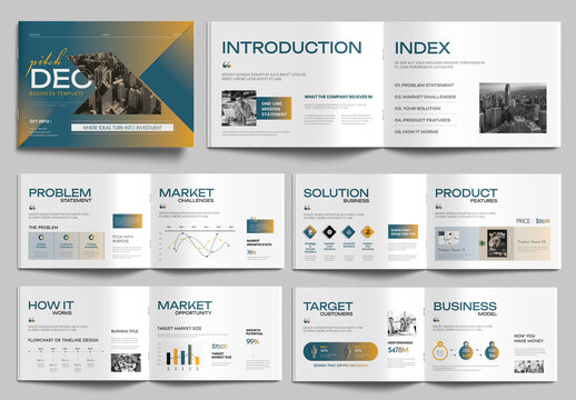 Pitch Deck Brochure Template for Startups