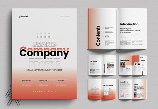 Professional Company Brochure Template Design
