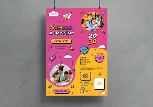 School Admission Flyer Template