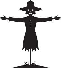  Minimal Farm Scarecrow Vector Illustration