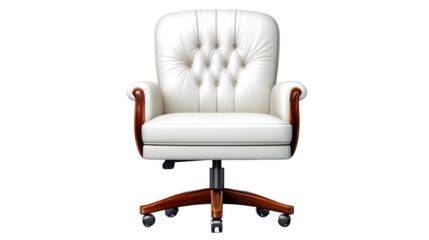 White office chair with wooden base comfortable and stylish white office chair featuring a sturdy wooden base perfect for any workspace