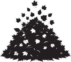  Garden Autumn Leaves Pile Vector Illustration