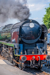Naklejka premium steam railway locomotive preserved heritage railway england uk