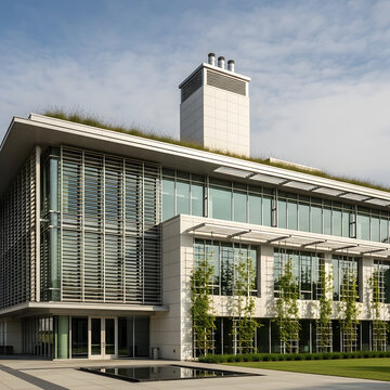 Bulding  with brise soleil 