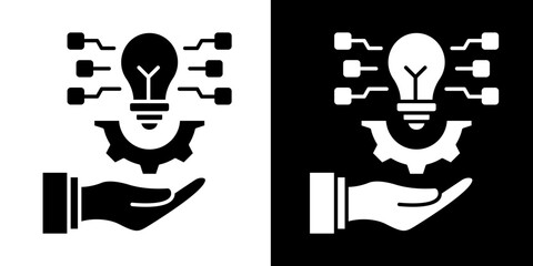 Technology Adoption  Icon Set White Glyph Style Collection