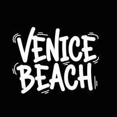 Obraz premium Venice Beach Hand Drawn Typography Design.