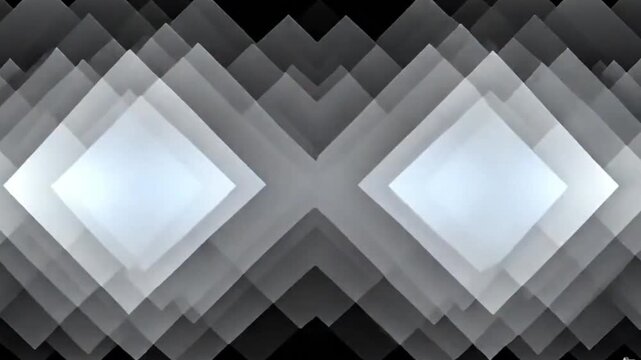 Layered Monochrome Diamond Tile Background Loop